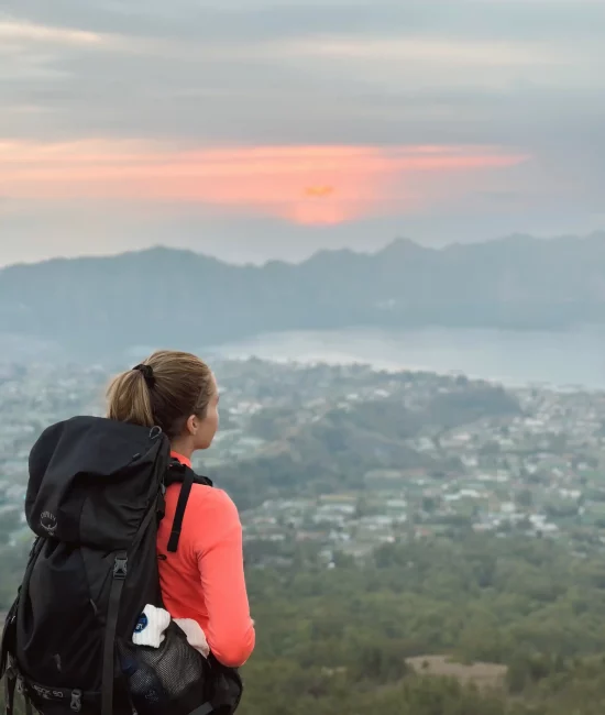 Randonnée à Bali durant la formation en ostéopathie